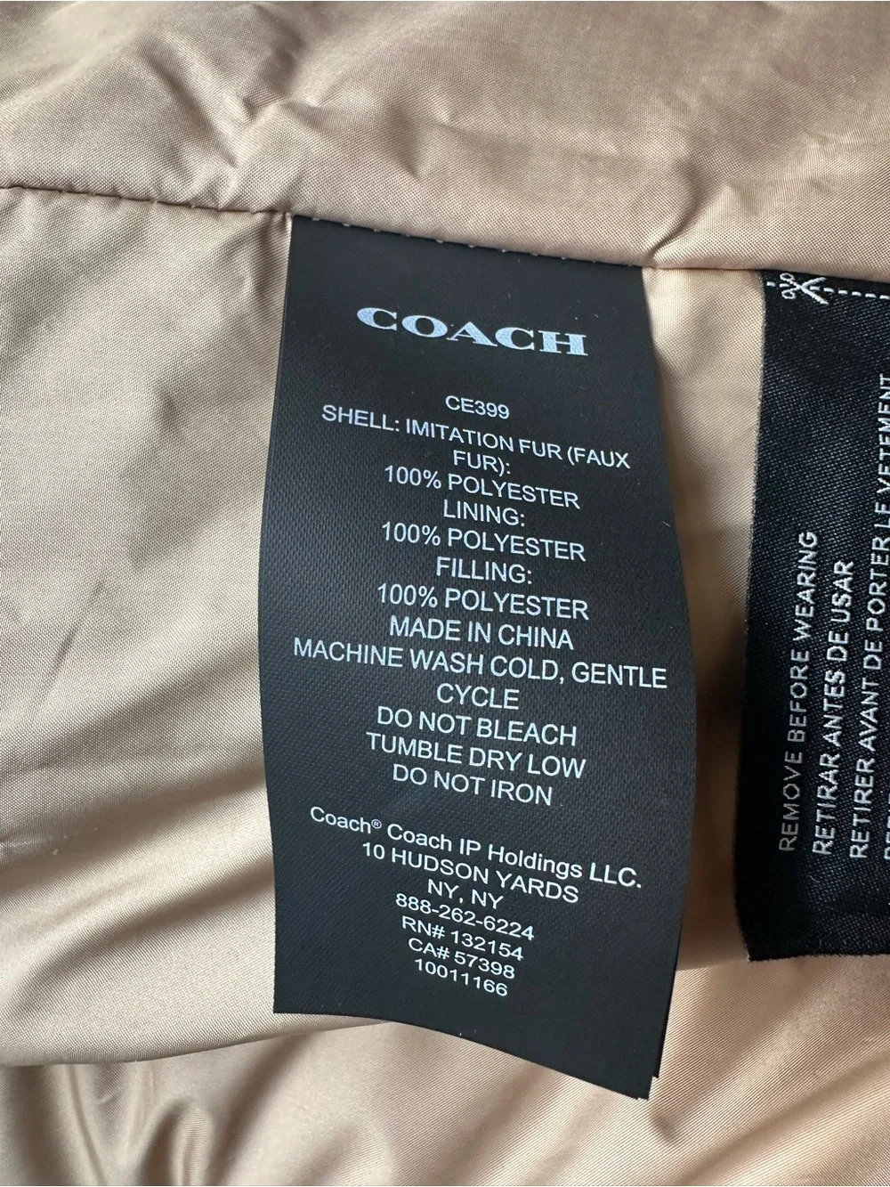 Coach nwt sherpa